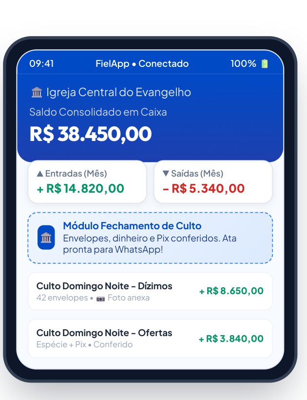 Tela do aplicativo FielApp